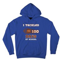 100 Days Of School Football I Tackled 100 Days Of School Hoodie