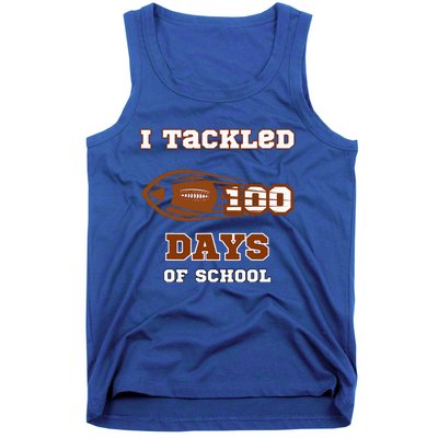 100 Days Of School Football I Tackled 100 Days Of School Tank Top