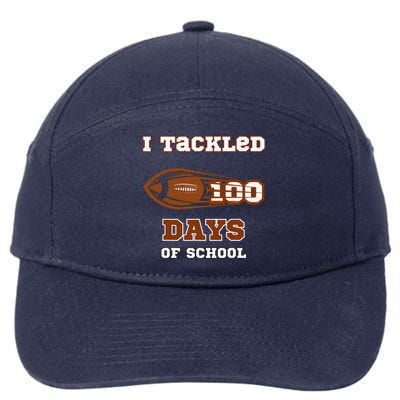 100 Days Of School Football I Tackled 100 Days Of School 7-Panel Snapback Hat