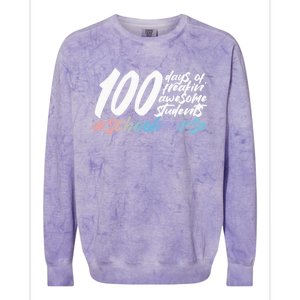 100 Days Of School Cute School Nurse Gift Colorblast Crewneck Sweatshirt