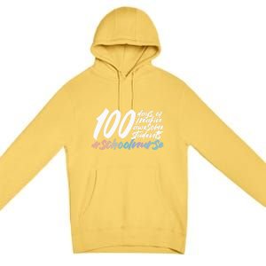 100 Days Of School Cute School Nurse Gift Premium Pullover Hoodie