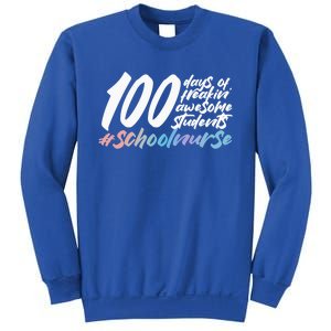 100 Days Of School Cute School Nurse Gift Sweatshirt