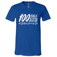 100 Days Of School Cute School Nurse Gift V-Neck T-Shirt