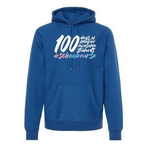 100 Days Of School Cute School Nurse Gift Premium Hoodie