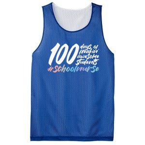 100 Days Of School Cute School Nurse Gift Mesh Reversible Basketball Jersey Tank