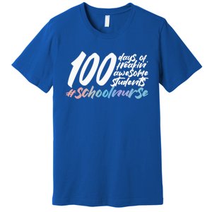 100 Days Of School Cute School Nurse Gift Premium T-Shirt