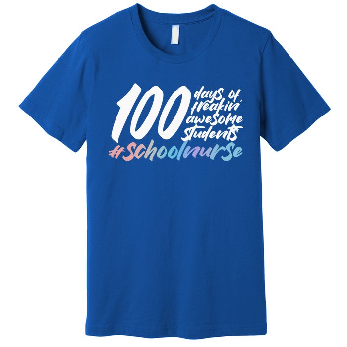 100 Days Of School Cute School Nurse Gift Premium T-Shirt