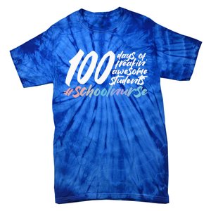 100 Days Of School Cute School Nurse Gift Tie-Dye T-Shirt