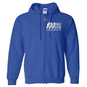 100 Days Of School Cute School Nurse Gift Full Zip Hoodie