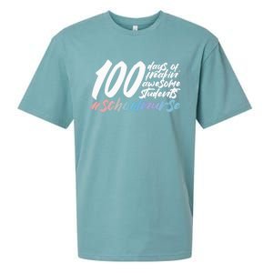 100 Days Of School Cute School Nurse Gift Sueded Cloud Jersey T-Shirt