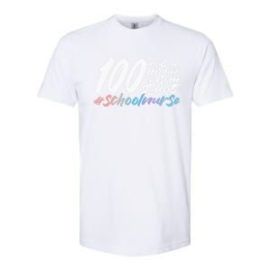 100 Days Of School Cute School Nurse Gift Softstyle CVC T-Shirt