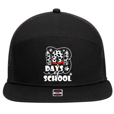 101 days of school dalmatian dog 100 days smarter teachers 7 Panel Mesh Trucker Snapback Hat