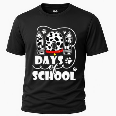 101 days of school dalmatian dog 100 days smarter teachers Performance Shirt