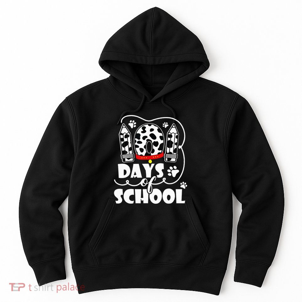101 days of school dalmatian dog 100 days smarter teachers Hoodie