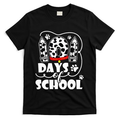 101 days of school dalmatian dog 100 days smarter teachers T-Shirt