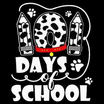 101 days of school dalmatian dog 100 days smarter teachers T-Shirt
