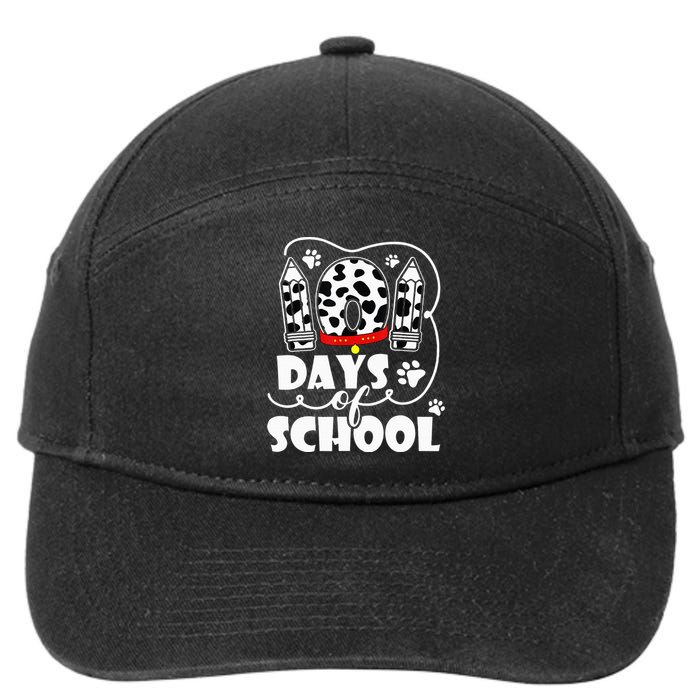 101 days of school dalmatian dog 100 days smarter teachers 7-Panel Snapback Hat