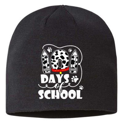 101 days of school dalmatian dog 100 days smarter teachers Sustainable Beanie