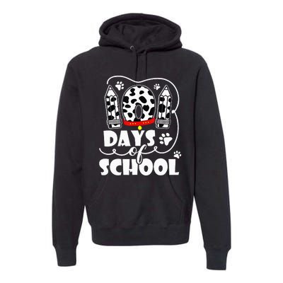 101 days of school dalmatian dog 100 days smarter teachers Premium Hoodie