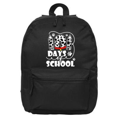 101 days of school dalmatian dog 100 days smarter teachers 16 in Basic Backpack