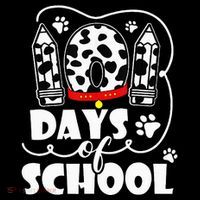 101 days of school dalmatian dog 100 days smarter teachers Premium T-Shirt