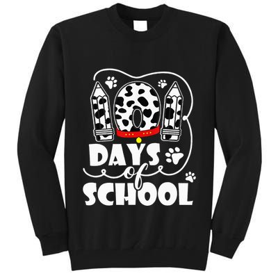 101 days of school dalmatian dog 100 days smarter teachers Tall Sweatshirt