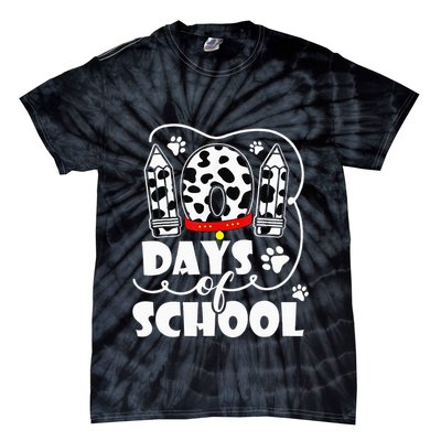 101 days of school dalmatian dog 100 days smarter teachers Tie-Dye T-Shirt