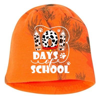 101 days of school dalmatian dog 100 days smarter teachers Kati - Camo Knit Beanie