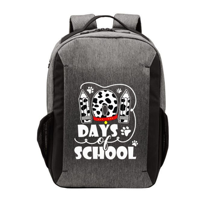 101 days of school dalmatian dog 100 days smarter teachers Vector Backpack