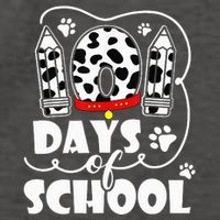 101 days of school dalmatian dog 100 days smarter teachers Vector Backpack