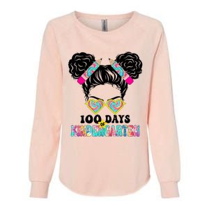 100 Days Of Kindergarten Girls Messy 100th Day Of School Womens California Wash Sweatshirt