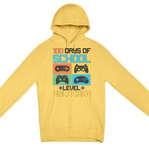 100 Days Of School Level Unlocked Video Game Fan Premium Pullover Hoodie