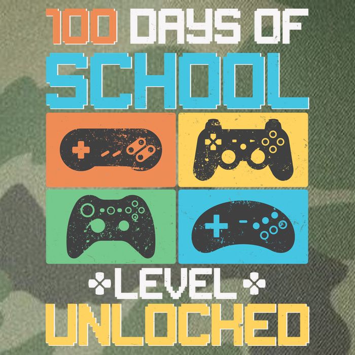 100 Days Of School Level Unlocked Video Game Fan Legacy Tie Dye Trucker Hat