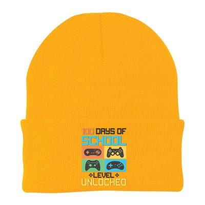 100 Days Of School Level Unlocked Video Game Fan Knit Cap Winter Beanie