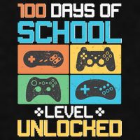 100 Days Of School Level Unlocked Video Game Fan Ladies PosiCharge Tri-Blend Wicking Tank
