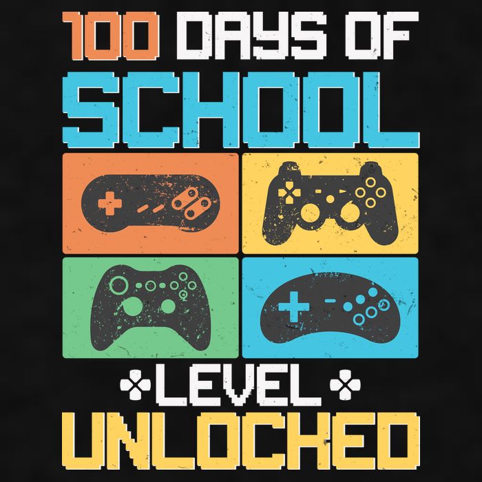 100 Days Of School Level Unlocked Video Game Fan Ladies PosiCharge Tri-Blend Wicking Tank
