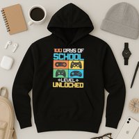 100 Days Of School Level Unlocked Video Game Fan Hoodie