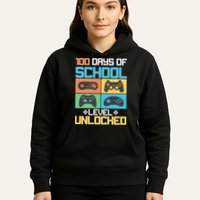 100 Days Of School Level Unlocked Video Game Fan Hoodie
