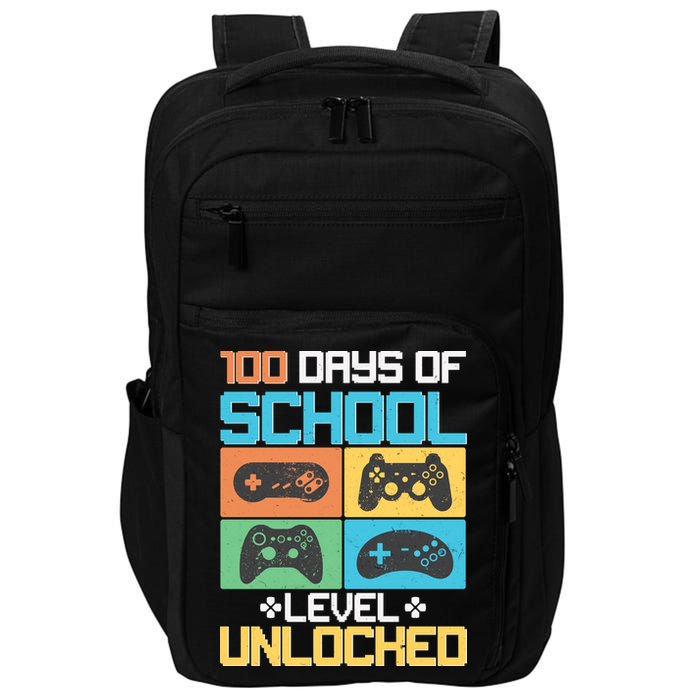 100 Days Of School Level Unlocked Video Game Fan Impact Tech Backpack