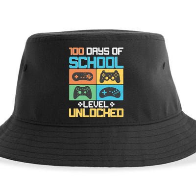 100 Days Of School Level Unlocked Video Game Fan Sustainable Bucket Hat