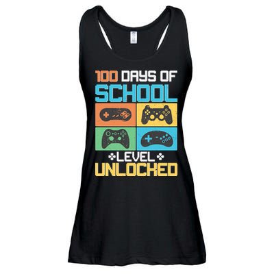 100 Days Of School Level Unlocked Video Game Fan Ladies Essential Flowy Tank
