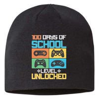 100 Days Of School Level Unlocked Video Game Fan Sustainable Beanie