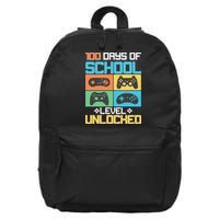 100 Days Of School Level Unlocked Video Game Fan 16 in Basic Backpack