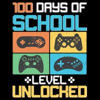 100 Days Of School Level Unlocked Video Game Fan 16 in Basic Backpack