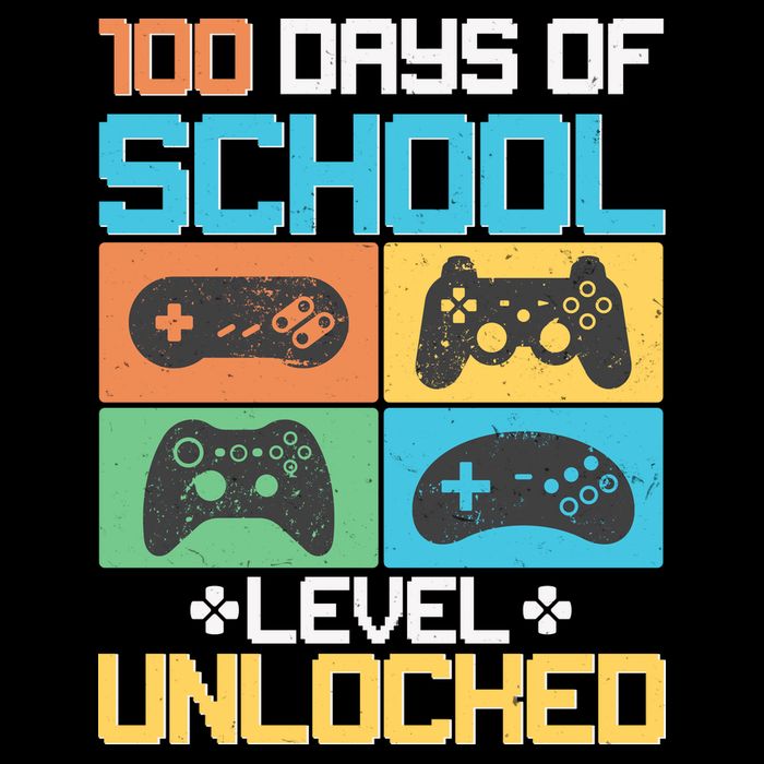 100 Days Of School Level Unlocked Video Game Fan 16 in Basic Backpack