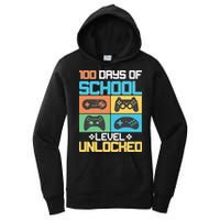 100 Days Of School Level Unlocked Video Game Fan Women's Pullover Hoodie