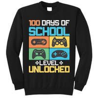 100 Days Of School Level Unlocked Video Game Fan Tall Sweatshirt