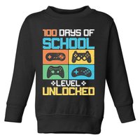 100 Days Of School Level Unlocked Video Game Fan Toddler Sweatshirt