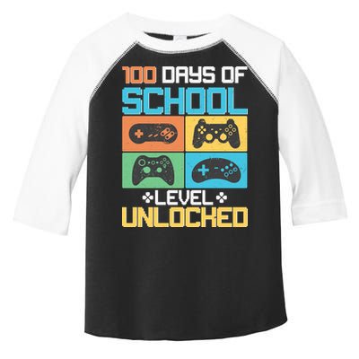 100 Days Of School Level Unlocked Video Game Fan Toddler Fine Jersey T-Shirt
