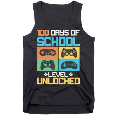 100 Days Of School Level Unlocked Video Game Fan Tank Top